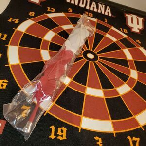 Indiana University Dart Board Heavyweight Felt Roll Up with 6 Darts 18 by 14 in